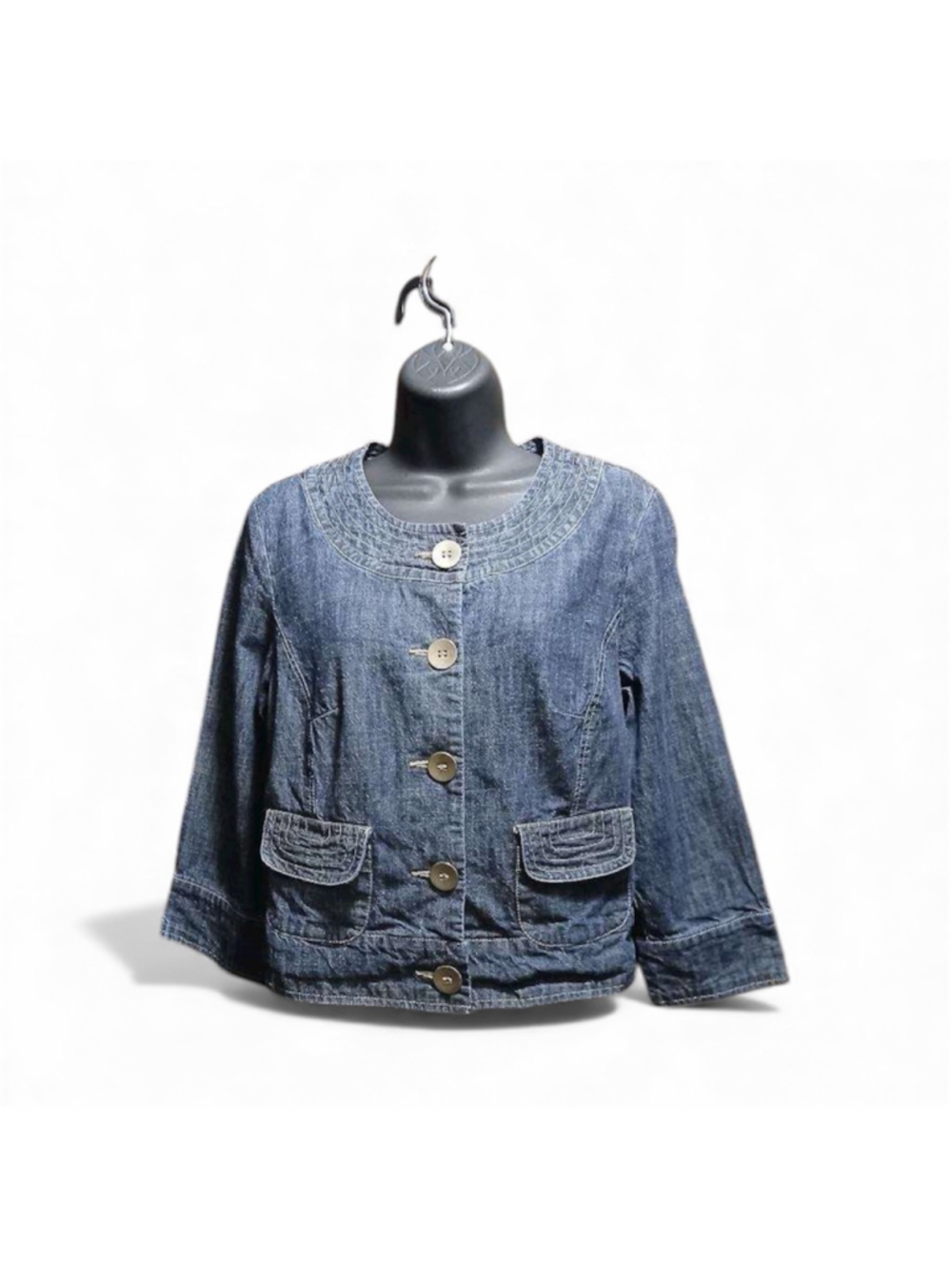 Tria Women’s Denim Button Front Jacket – Size S (JC76)